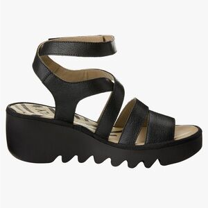 FLY LONDON Strappy Platform Wedge Sandal Heels